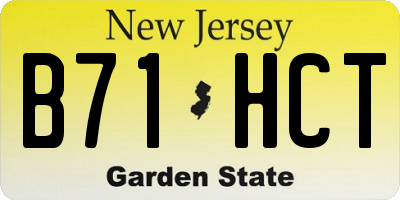 NJ license plate B71HCT