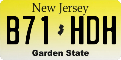 NJ license plate B71HDH