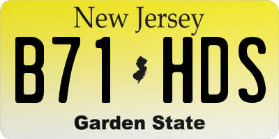 NJ license plate B71HDS