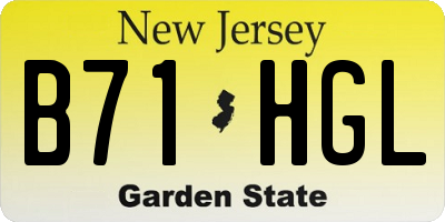 NJ license plate B71HGL