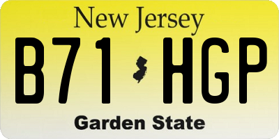 NJ license plate B71HGP
