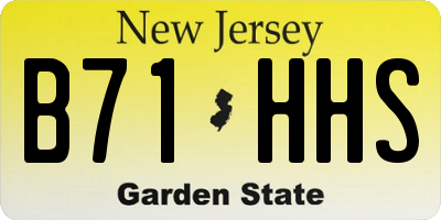 NJ license plate B71HHS
