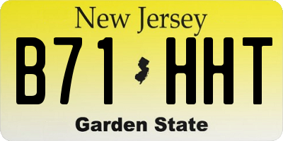 NJ license plate B71HHT