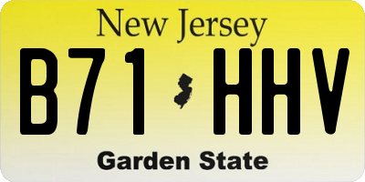 NJ license plate B71HHV