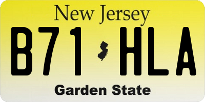 NJ license plate B71HLA