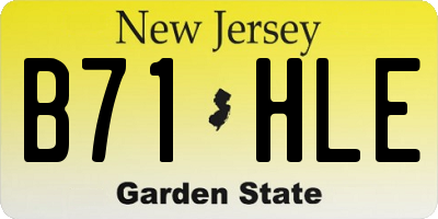 NJ license plate B71HLE