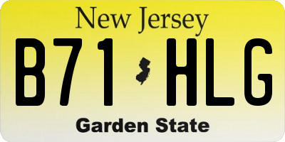 NJ license plate B71HLG