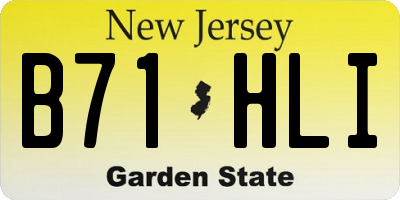NJ license plate B71HLI