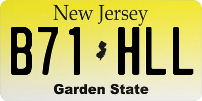 NJ license plate B71HLL