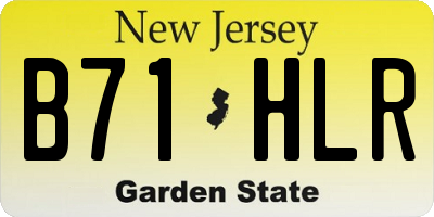 NJ license plate B71HLR