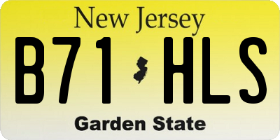 NJ license plate B71HLS