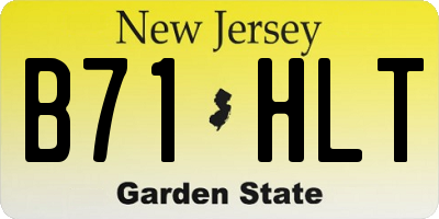 NJ license plate B71HLT