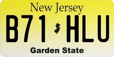 NJ license plate B71HLU