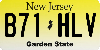 NJ license plate B71HLV