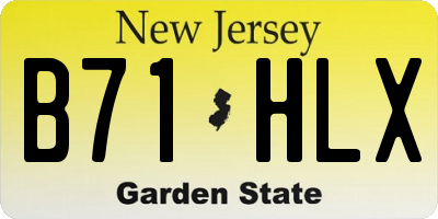 NJ license plate B71HLX
