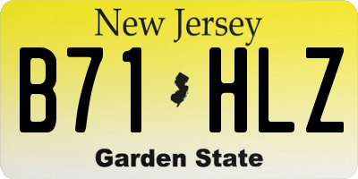 NJ license plate B71HLZ