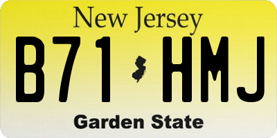NJ license plate B71HMJ
