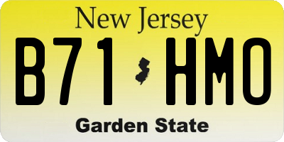 NJ license plate B71HMO