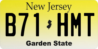 NJ license plate B71HMT