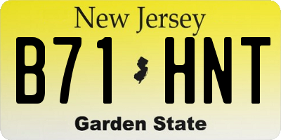 NJ license plate B71HNT