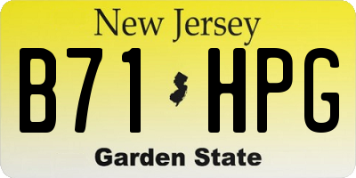 NJ license plate B71HPG