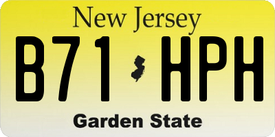 NJ license plate B71HPH