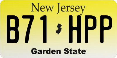 NJ license plate B71HPP