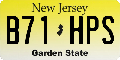 NJ license plate B71HPS