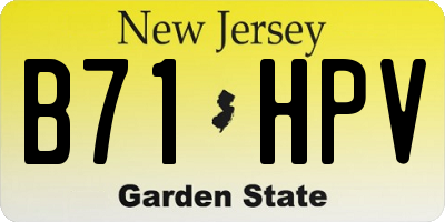 NJ license plate B71HPV