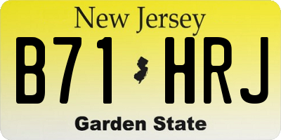 NJ license plate B71HRJ