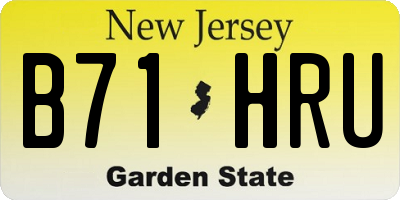 NJ license plate B71HRU