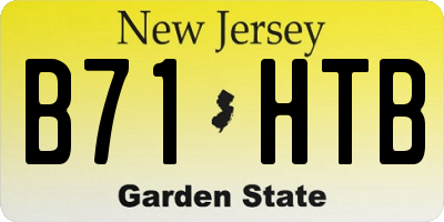 NJ license plate B71HTB