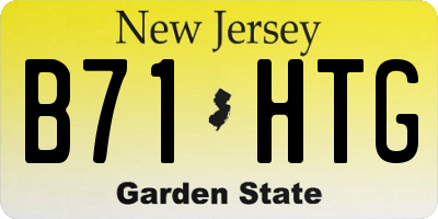 NJ license plate B71HTG