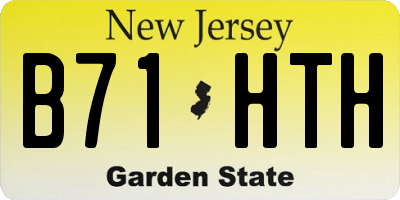 NJ license plate B71HTH