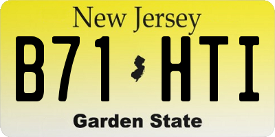 NJ license plate B71HTI