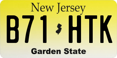 NJ license plate B71HTK