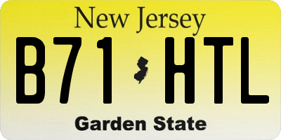 NJ license plate B71HTL