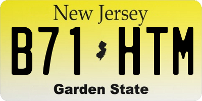 NJ license plate B71HTM