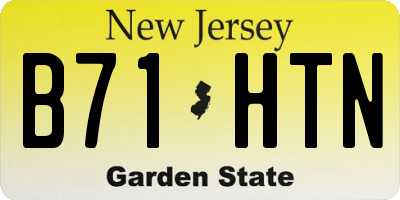 NJ license plate B71HTN