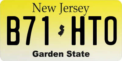 NJ license plate B71HTO