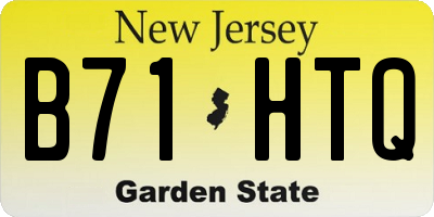 NJ license plate B71HTQ