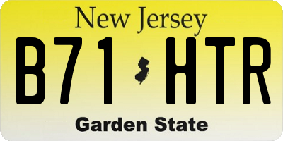 NJ license plate B71HTR