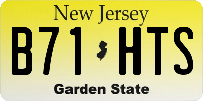NJ license plate B71HTS