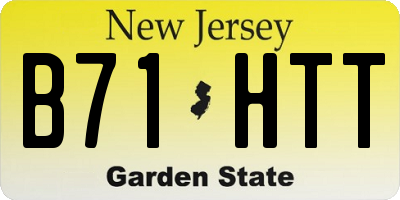 NJ license plate B71HTT
