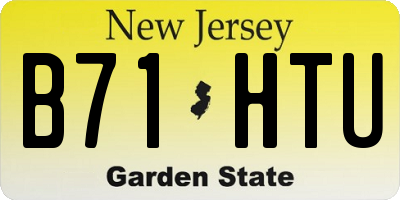 NJ license plate B71HTU