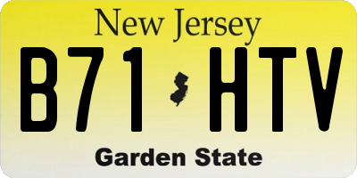NJ license plate B71HTV