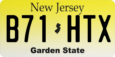 NJ license plate B71HTX