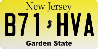 NJ license plate B71HVA