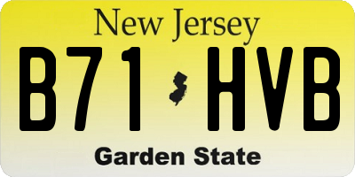 NJ license plate B71HVB
