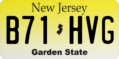 NJ license plate B71HVG